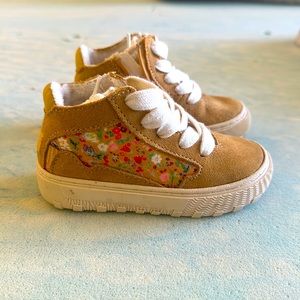 Zara high top floral sneakers